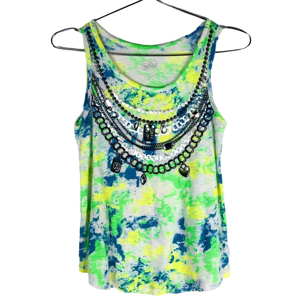 Justice Girl's Jeweled Tank Top Size 14